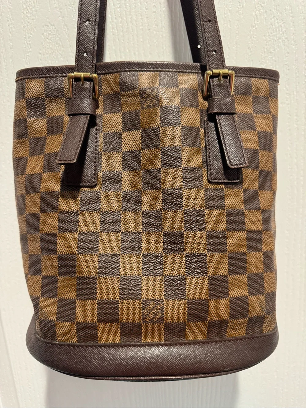Louis Vuitton Brown Damier Ebene Bucket Tote